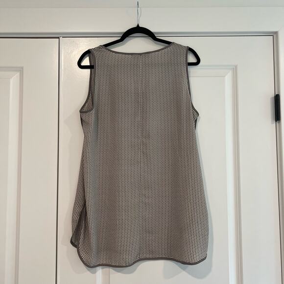 Loft Women's Sleeveless Tank Beige and Cream Pattern Size Medium - Picture 6 of 9